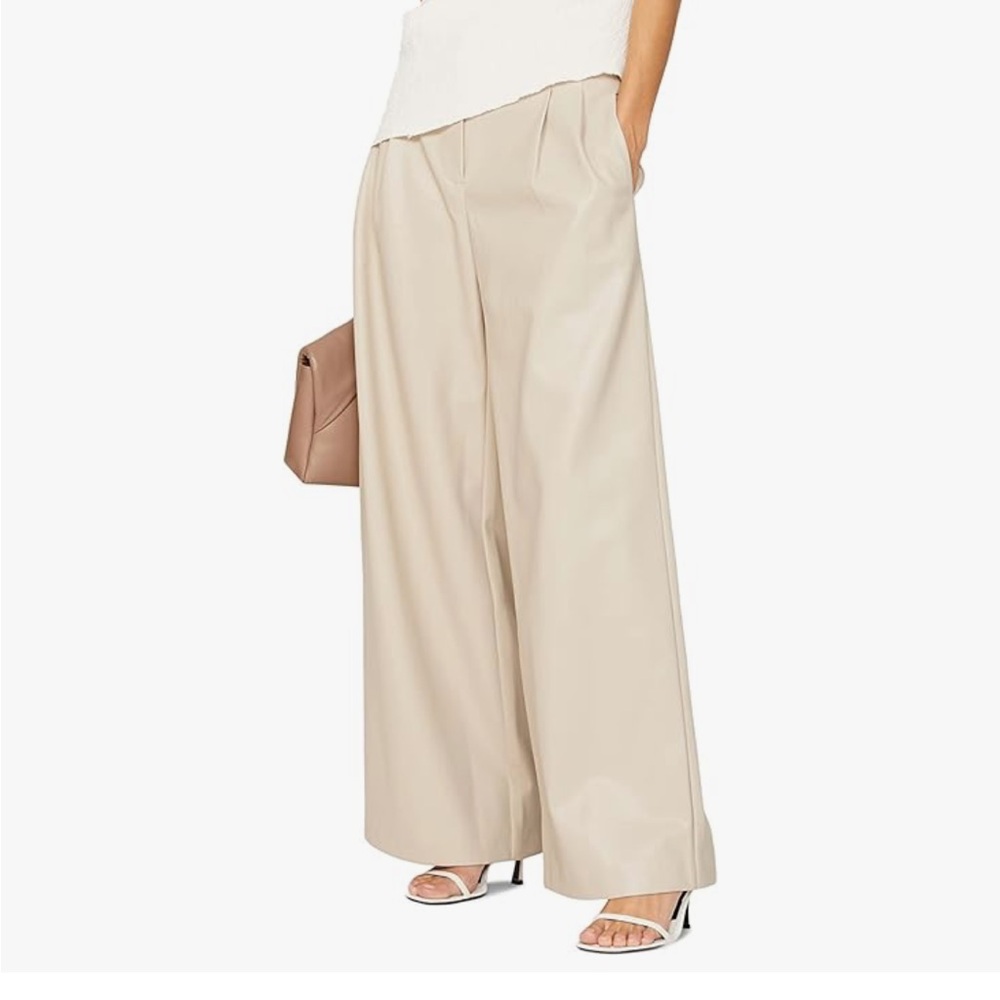 Saunders x RTR Wide-Leg faux leather pant